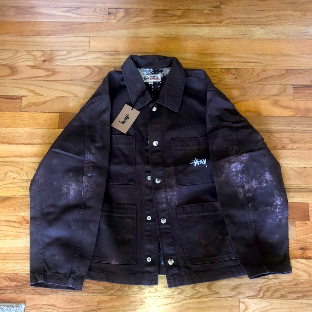 Stussy Spotted Bleach Chore Jacket size M